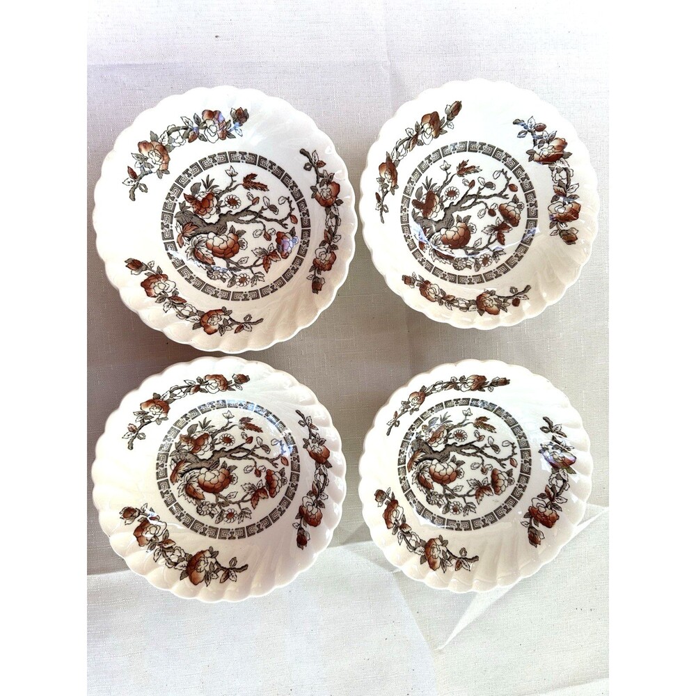 Myott Staffordshire England Dynasty “Indian Tree” Set of 4 Ceral Bowls 6.5 inch